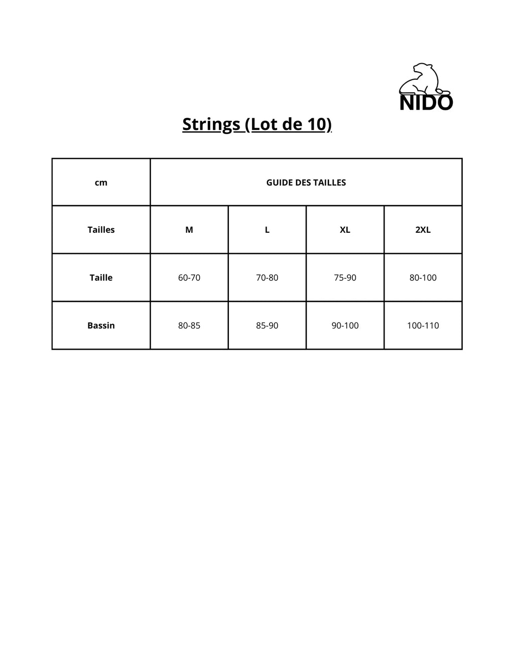 Strings (Lot de 10) NIDO